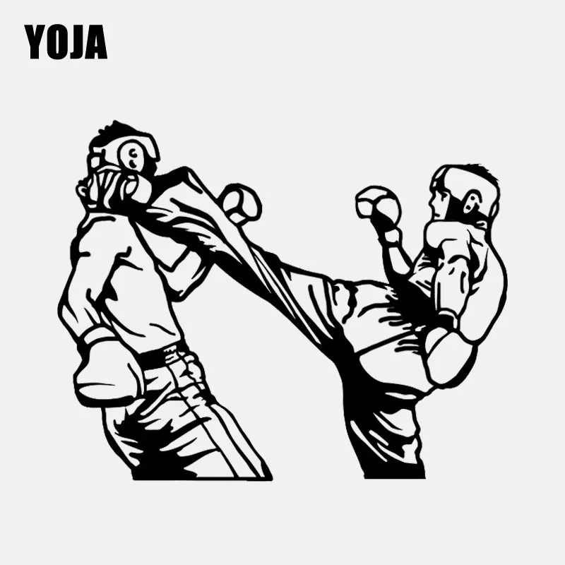 

YOJA 63CM*50CM Coolest Boxing Gloves Sitting Room The Bedroom PVC Wall Sticker Kitchen And Gym W2-318