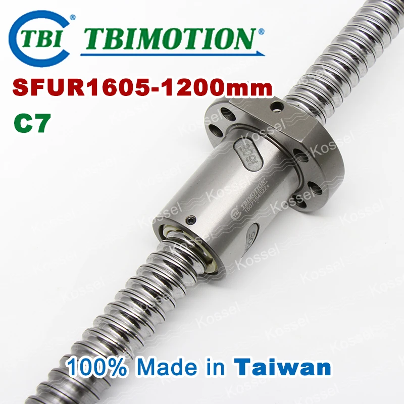 TBI 1605 C7 1200mm ball screw 5mm lead with SFU1605 ballnut ( rm1605 set ) + end machined for high stability CNC diy kit