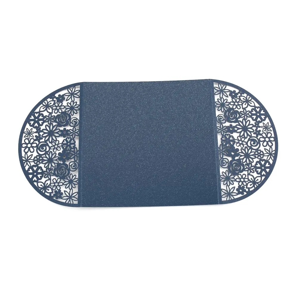  Foldable Invitation Card Cover Exquisite Hollow Out Bride Groom Printing Cover for Wedding Party Us - 33018423875