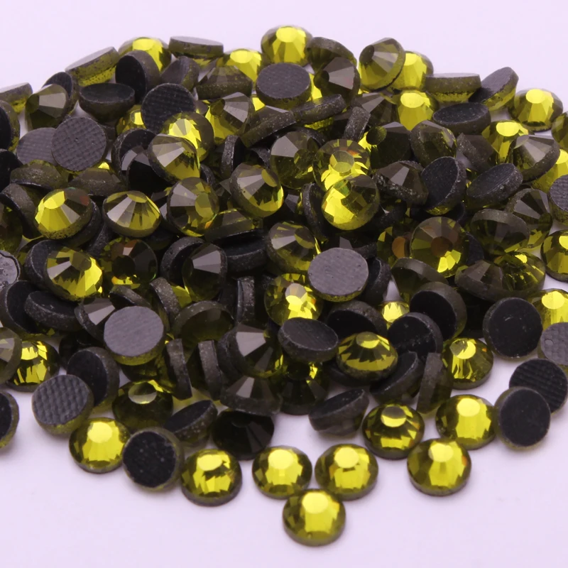 Wholesale and Retail All size Olive Glass Stones DMC Hotfix Rhinestone Glass Crystals Stones Hot