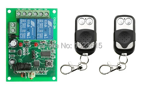 

NEW DC12V 2CH 10A Radio Controller RF Wireless Push Remote Control Switch 315 MHZ 433 MHZ teleswitch 2Transmitter +1 Receiver