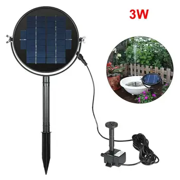 

3W Ground Outdoor Solar Fountain Pump Waterproof Solar Panel with Submersible Pump for Bird Bath Garden Fountain Dropshipping