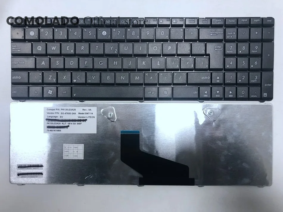 SL Словацкая раскладка для ASUS K53U K53Z K53B K53BR X53BY X53U X73 N73 K73 K73T A53U K53T X53Z X53BR X53E черная