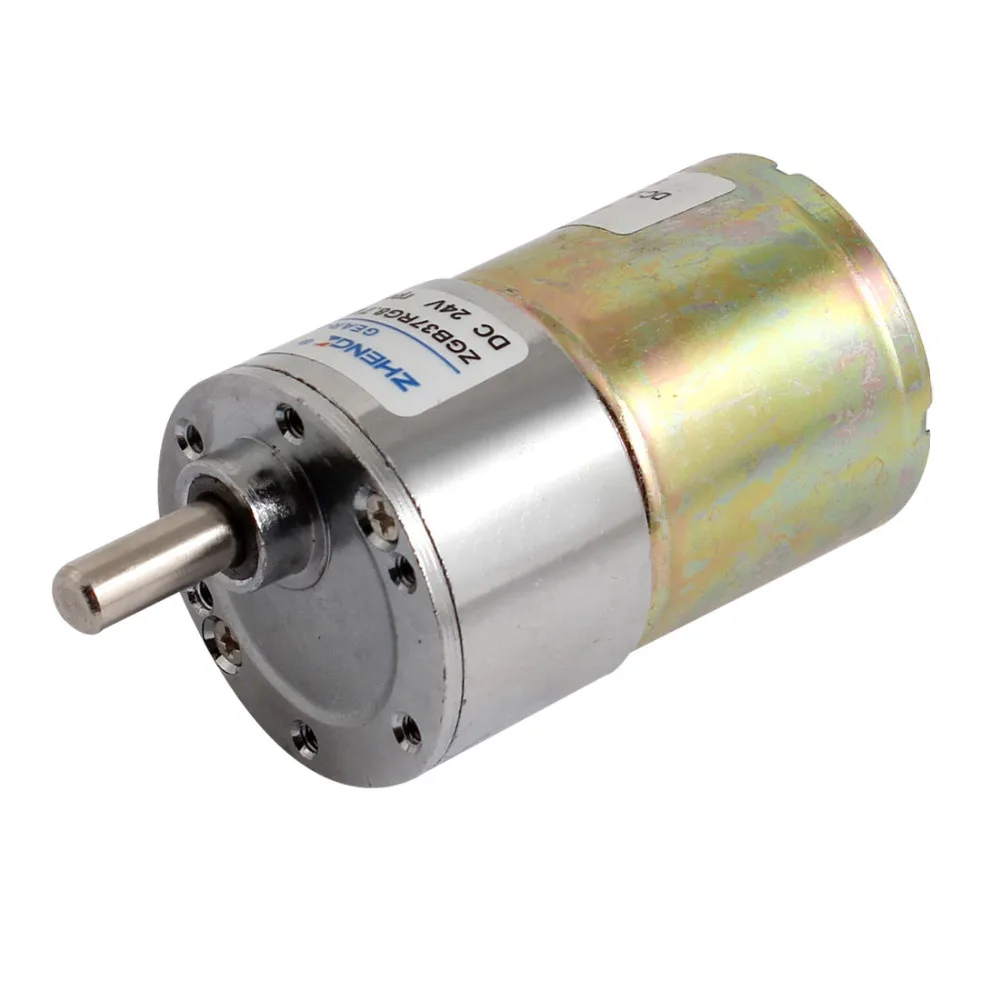 

Uxcell Newest 1 Pcs DC 24V Metal Permanent Speed Reducing Geared Box Motor 600 RPM