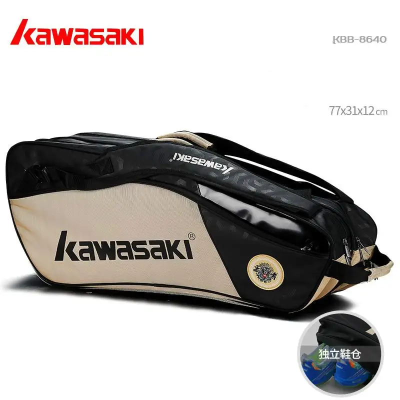 Оригинальная многофункциональная спортивная сумка Kawasaki, сумка для бадминтона, 6 шт., рюкзак для бадминтона, теннисных ракеток - Цвет: KBB8640