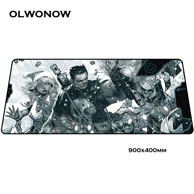 Каратель коврик для мыши 90x40 см Коврик для мыши подарок notbook компьютерный коврик для мыши Хэллоуин игровой коврик для мыши геймер ноутбук коврики для мыши