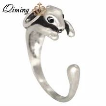 1pcs Antique Bronze fashion Rabbit Female Ring For Women 3D Animals Bunny Rings Girls Wholesale Open Adjustable