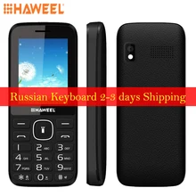 D’origine Haweel X1 Clavier Russe Mobile Téléphone 2.4 pouce 1500 mAh Batterie double SIM Super Grand Haut-Parleur Téléphone Aînés FM TF Torche BT