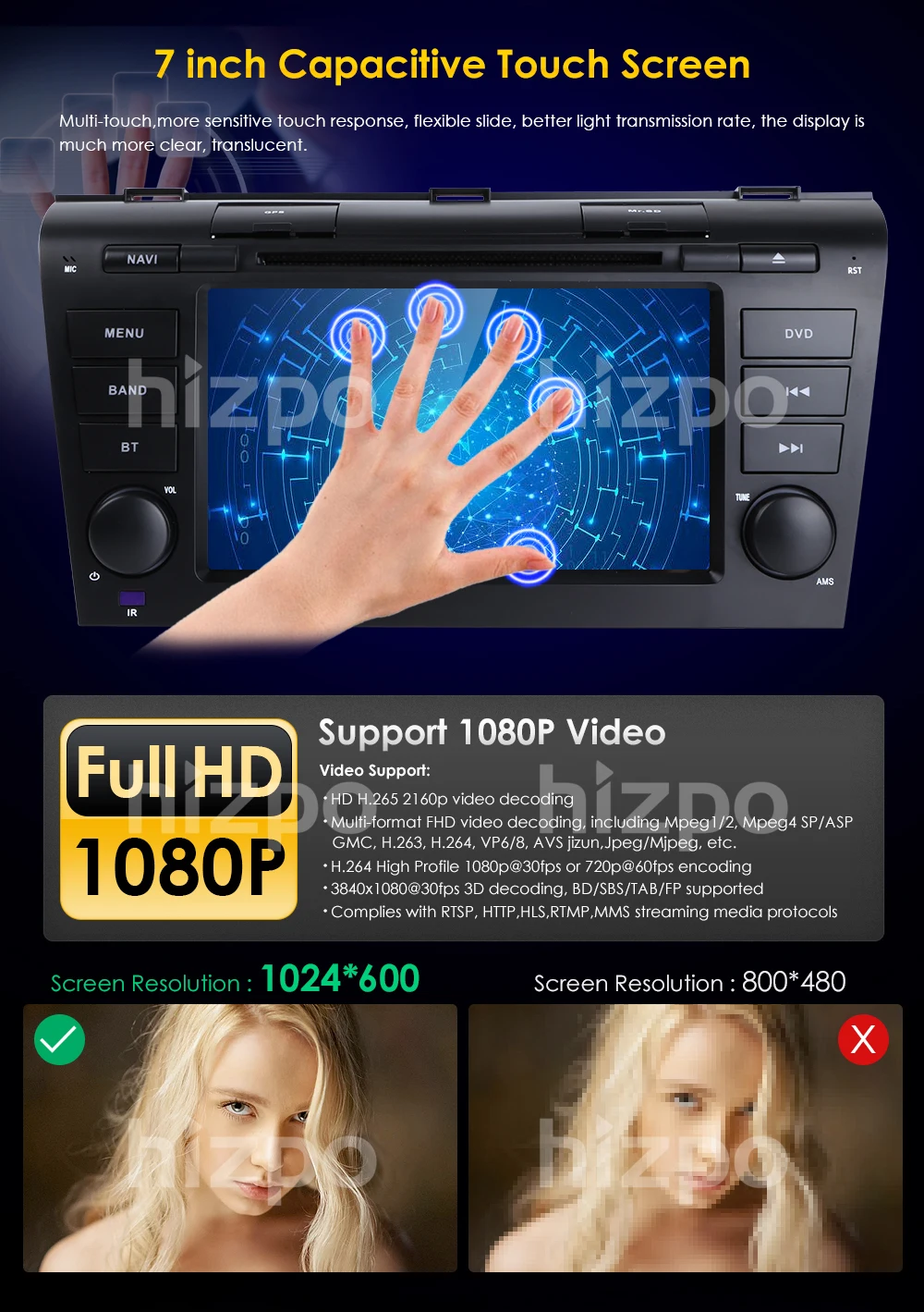 Discount Hizpo Android 8.0 AutoRadio Car DVD Multimedia For MAZDA 3 2004/2005/2006/2007/2008/2009 Navigation GPS Player RAM 4GB ROM 32GB 8