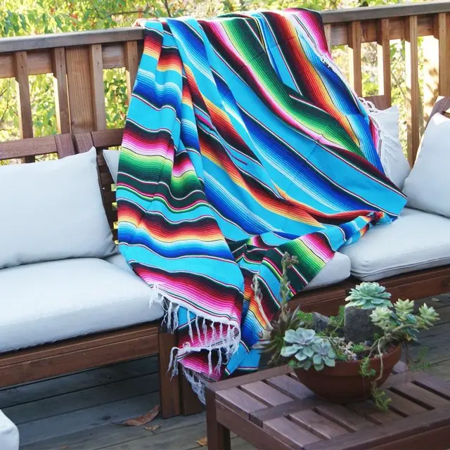 Magic Serape Blanket Stripe Table Cloth Mats Beach Towel Magic Serape Blanket Stripe Table Cloth Mats Beach Towel Sofa Fabric Mutifunctional Throw High