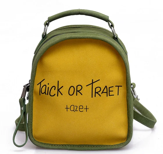 

New Tide Casual Mini School Backpack Preppy Style Teenage Girls Soft Fabric Letter Backpack Femme Light Lovely Shoulder Bag D143