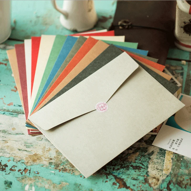 20pcs 23*16cm Colorful Retro Large Envelope 250grams Thick High grade