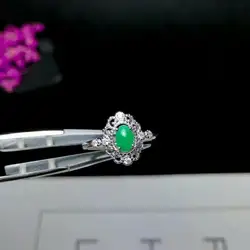 Shilovem 925 серебро ровную поверхность природный изумруд кольца fine Jewelry женские модные свадебные открытым оптовая продажа yhj040603agm