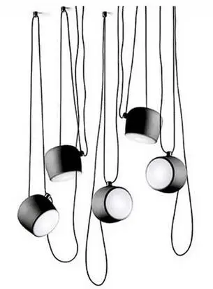 Скандинавский 3 светильник s Aim винтажные подвесные лампы для гостиной промышленный алюминиевый абажур подвесной светильник E27 модный DIY Lampe современный - Цвет корпуса: 5 Lights Black