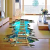Pegatina de pared de espacio cósmico 3d grande, puente de estrellas de galaxia, decoración del hogar para habitación de niños, piso, sala de estar, calcomanías de pared para decoración del hogar ► Foto 1/6