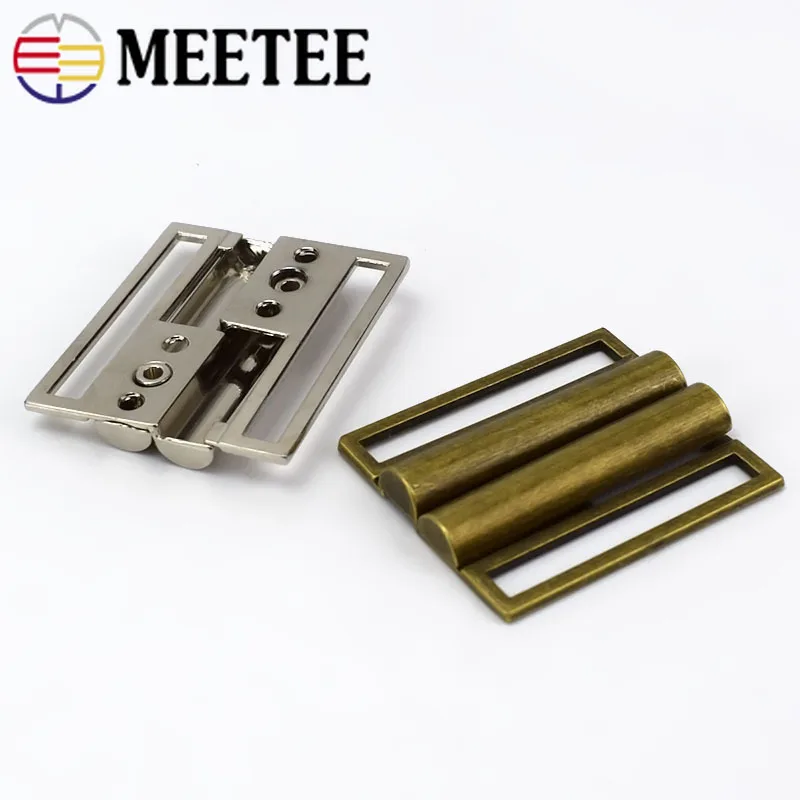 Металлическая застежка для ремня Meetee 40 мм 60 2/4 шт. искусственное пальто пуховик