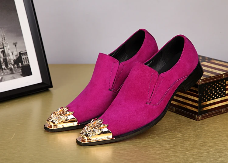 mens fuschia dress shoes
