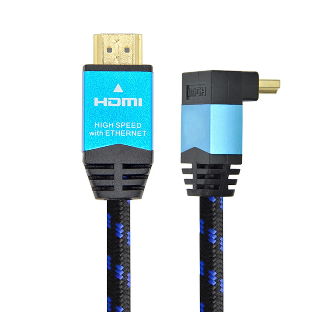 DREMAKE HDMI 90 درجة زاوية الحق HDMI ذكر لذكر HDMI كابل الصوت والفيديو كابل دعم 3D 4 K HDR 1 M 2 M ل العارض XBox 360