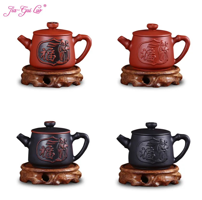 

JIA-GUI LUO 120ML Purple Clay Yixing Teapot Traditional Chinese Tea Set Oolong Tea Portable Travel Tea Set H018
