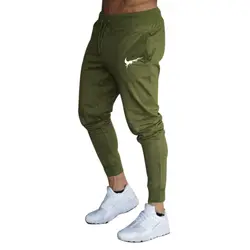 2019 Новый Для мужчин джоггеры логотип бренда Повседневное мужские тренировочные брюки серые джоггеры брюки мужские спортивная одежда