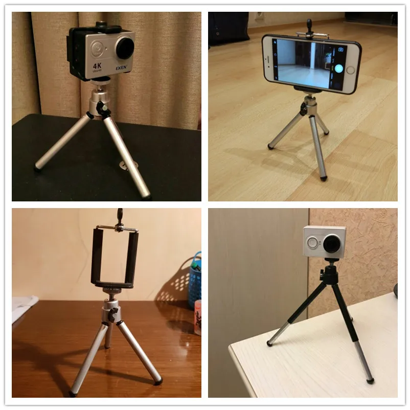 

Flexible Mini Tripod for Phone Lightweight Aluminum Metal Tripods Stand Mount with Phone Clip Tripods for Xiaomi iPhone 5s/6/6s7
