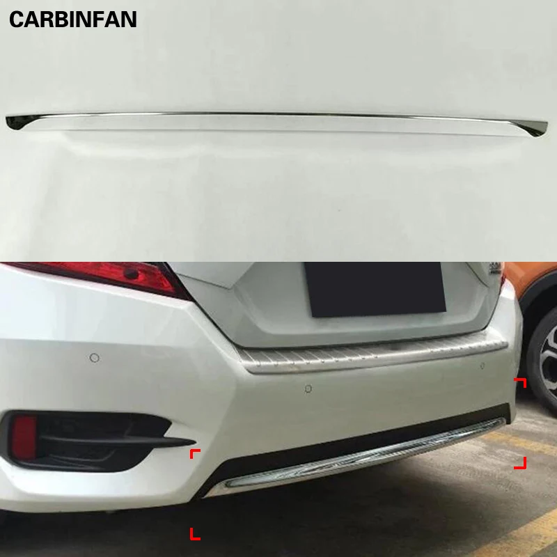 

CHROME REAR TRUNK LID COVER TAILGATE TRIM BUMPER BACK DOOR BEZEL MOLDING GARNISH PROTECTOR FOR FOR HONDA CIVIC 2016 2017
