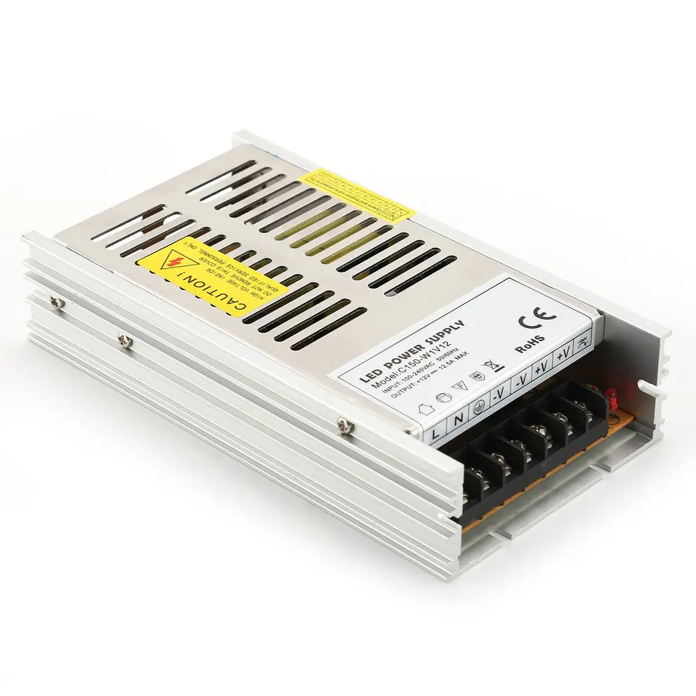

DC 12V 150W LED Switch Power Supply Current Volt Adaptor Lighting Transformers LED Driver Power Adapter Inverter