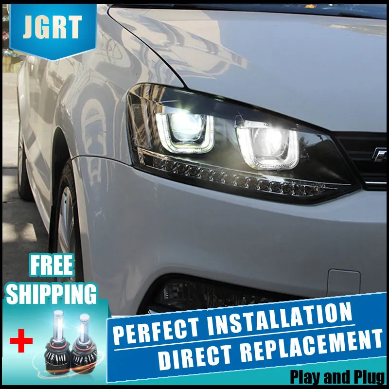 Светодиодный светильник s для VW Polo 2009 2015 2 шт. Автомобильный светодиодный двойные
