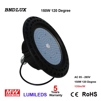 

LED UFO high bay ceiling light 100W 6000K daylight retrofit 400W MH/HID 120D