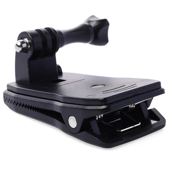 

360 Degree Rotary Backpack Hat Clip Clamp Mount for Gopro Hero Xiaomi Yi 4K
