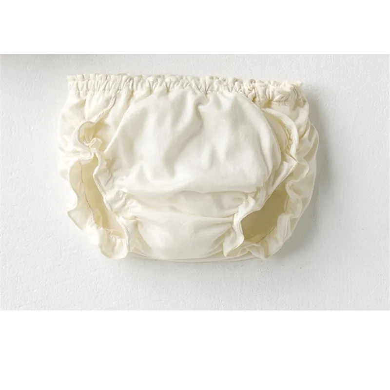 Beige Модные однотонные кружевные Хлопковые Штаны для девочек детские штаны для подгузников детские штаны для досуга детские штаны на подгузник - Цвет: Beige
