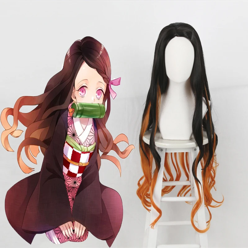 Аниме Demon Slayer Kimetsu no Yaiba Косплей парики Nezuko Kamado косплей парик синтетический волосы
