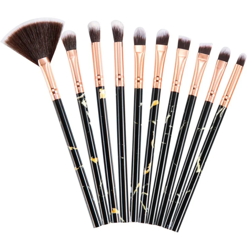 10Pcs Marble Eyes Makeup Brushes Set Concealer Eyeshadow ...
