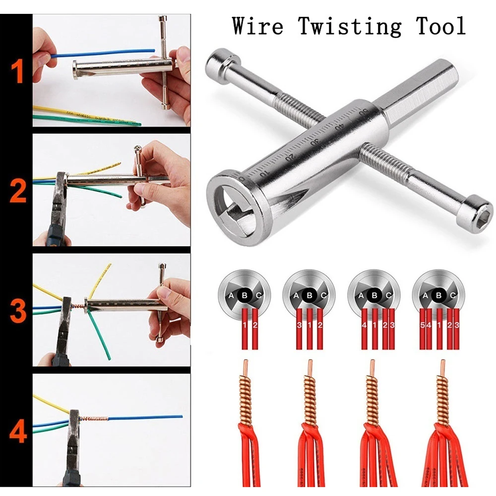 

Cable Connector Wire Peeling Tool Stripper Twister for Power Drill Driver Wire Twisting Tool For Home Electrical Equipment New