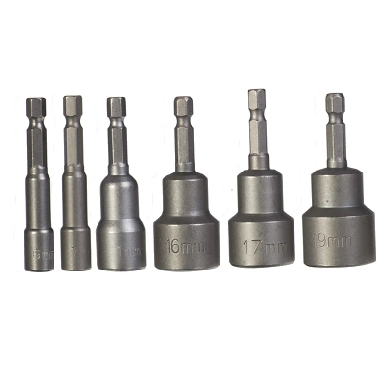 

New Arrival 65mm 1/4 Inch Hex Socket Magnetic Nut Driver Setter 6mm-19mm Drill Bit Adapter Drill Bit For Electric Screwdriver
