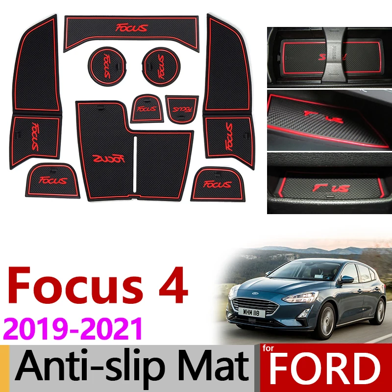 Противоскользящий коврик для ворот резиновая подставка для Ford Focus 4 MK4 Focus ST RS аксессуары Автомобильные наклейки 10 шт. Focus IV