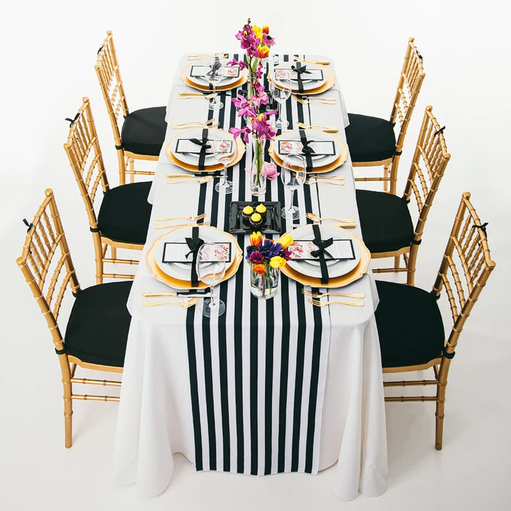 black and white table placemats