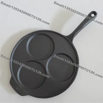 

9.5cm 3-hole Stovetop Casting Iron Pancake Fry Pan