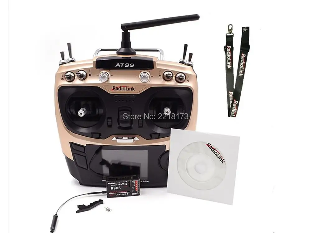

Radiolink AT9S 2.4G 9CH System Transmitter with R9DS Receiver AT9 Remote Control update version for quadcopter Helicopter