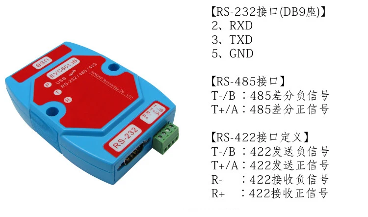 Магнитно изолированный USB конвертер USB к RS485 USB до 232 промышленных молниезащиты поставляется с силовыми EVC8013B