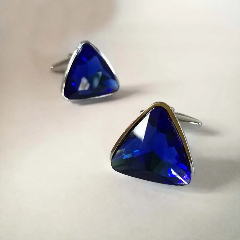 Модные Мужские квадратные винтажные запонки с кристаллами 088 французская