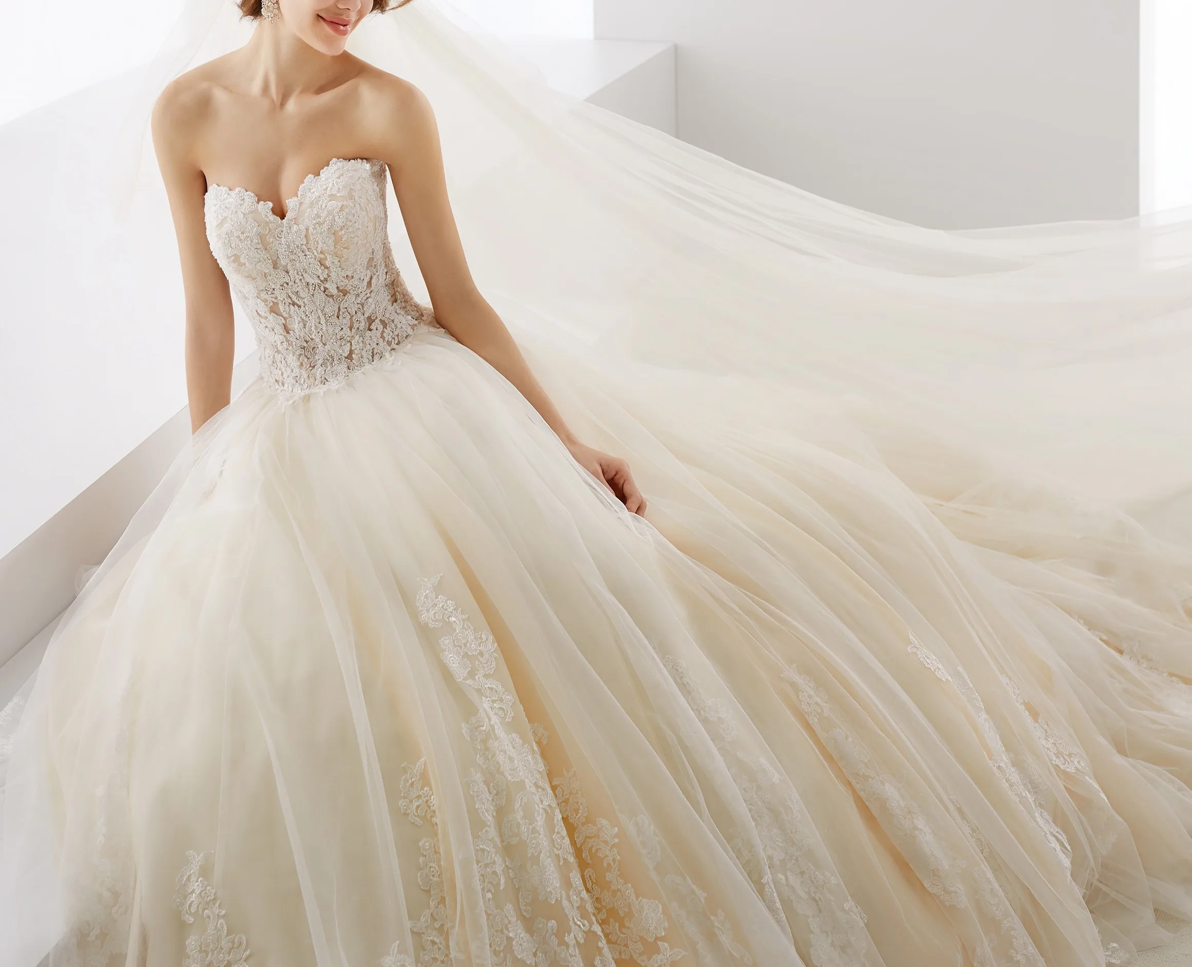 Vestido de novia милое винтажное бальное платье Свадебные платья Прозрачный лиф с