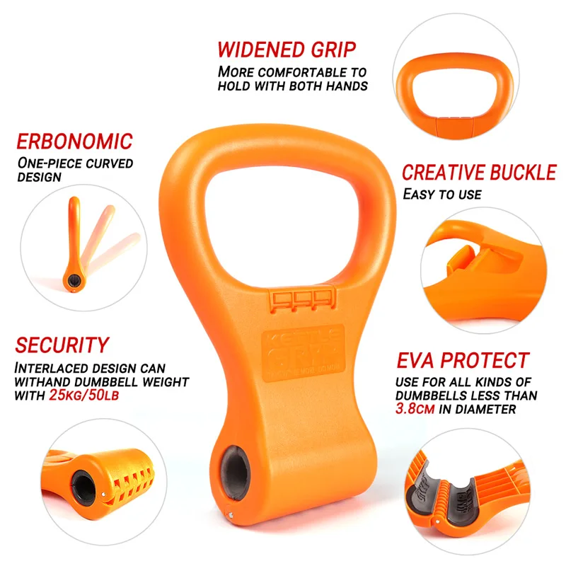 Kaufen Hanteln Kettlebell Grip Einstellbar Tragbare Gewicht für Fitness Reise Gewichtheben Bodybuilding Workout Gym Ausrüstung