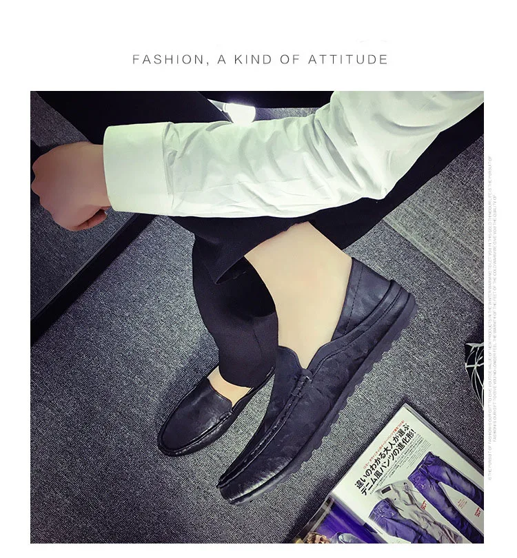 Size 36-44- Men's Shoes- Fashion Brand Men's Love Shoes- Spring Autumn- Soft Shoes Men's Leather -Walking Shoes- Leisure Driving Men's Flats (15)