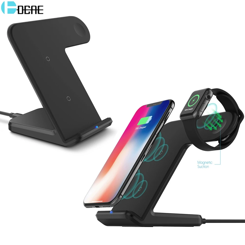 DCAE Qi Wireless Charger Fast Charging For Apple Watch 4 3