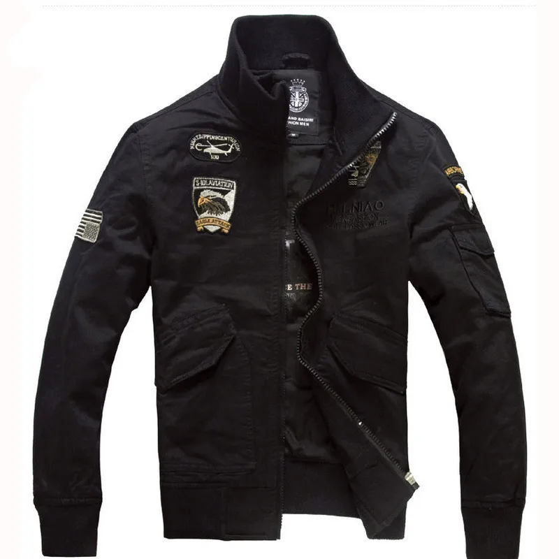 RIINR Bomber Aeronautica Militare Men Jacket Men's Casual Outerwear Coat Air Force Military Army Jackets Jaquetas Veste Homme RIINR Bomber Aeronautica Militare Men Jacket Men's Casual Outerwear Coat Air Force Military Army Jackets Jaquetas Veste Homme
