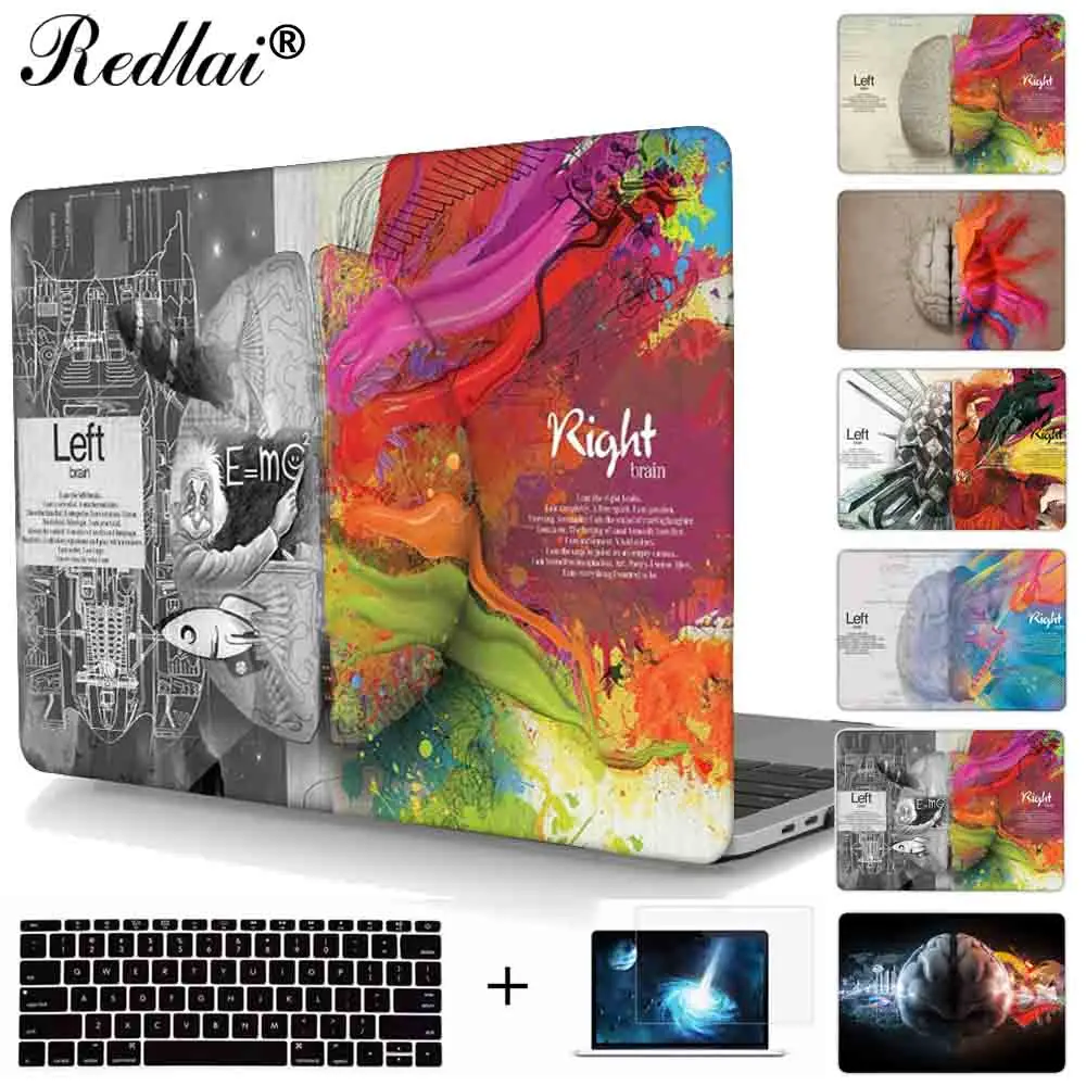 For Macbook Pro 13 15 Case 2016 model A1706 A1707 Touch bar Left and Right Brain Hard Case Cover For Mac book Air Pro Retina 13