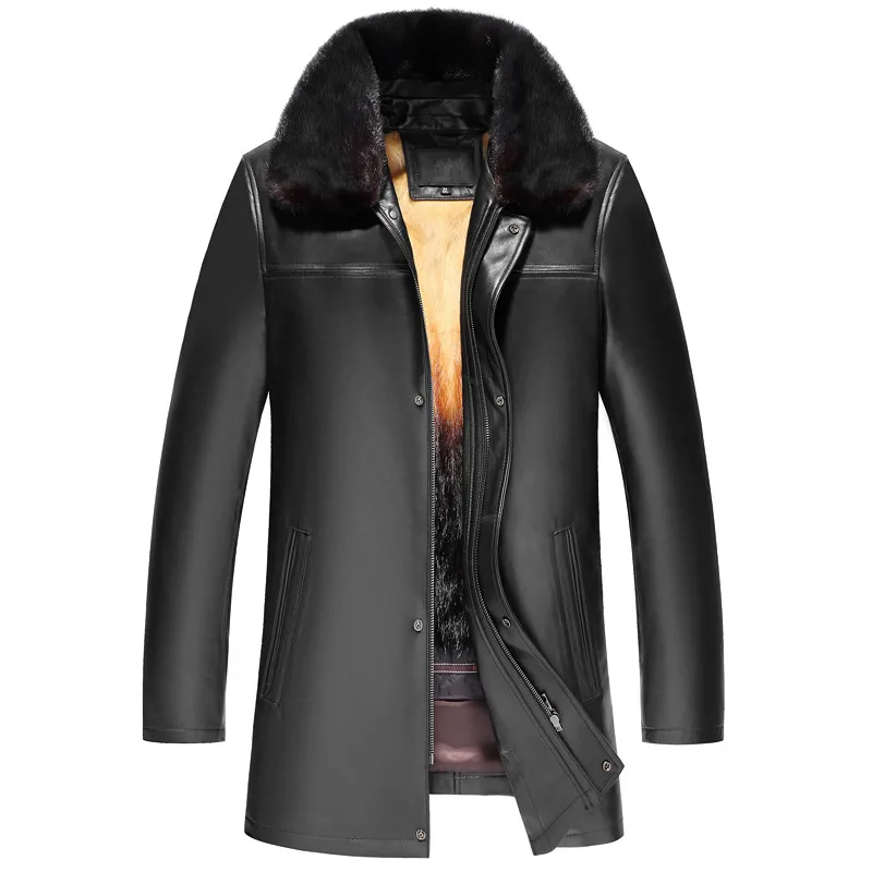 

Men's Leather Jacket Winter Jacket Men Real Sheepskin Coat for Men Natural Gold Mink Fur Warm Jackets Plus Size LSY088389 MY1648