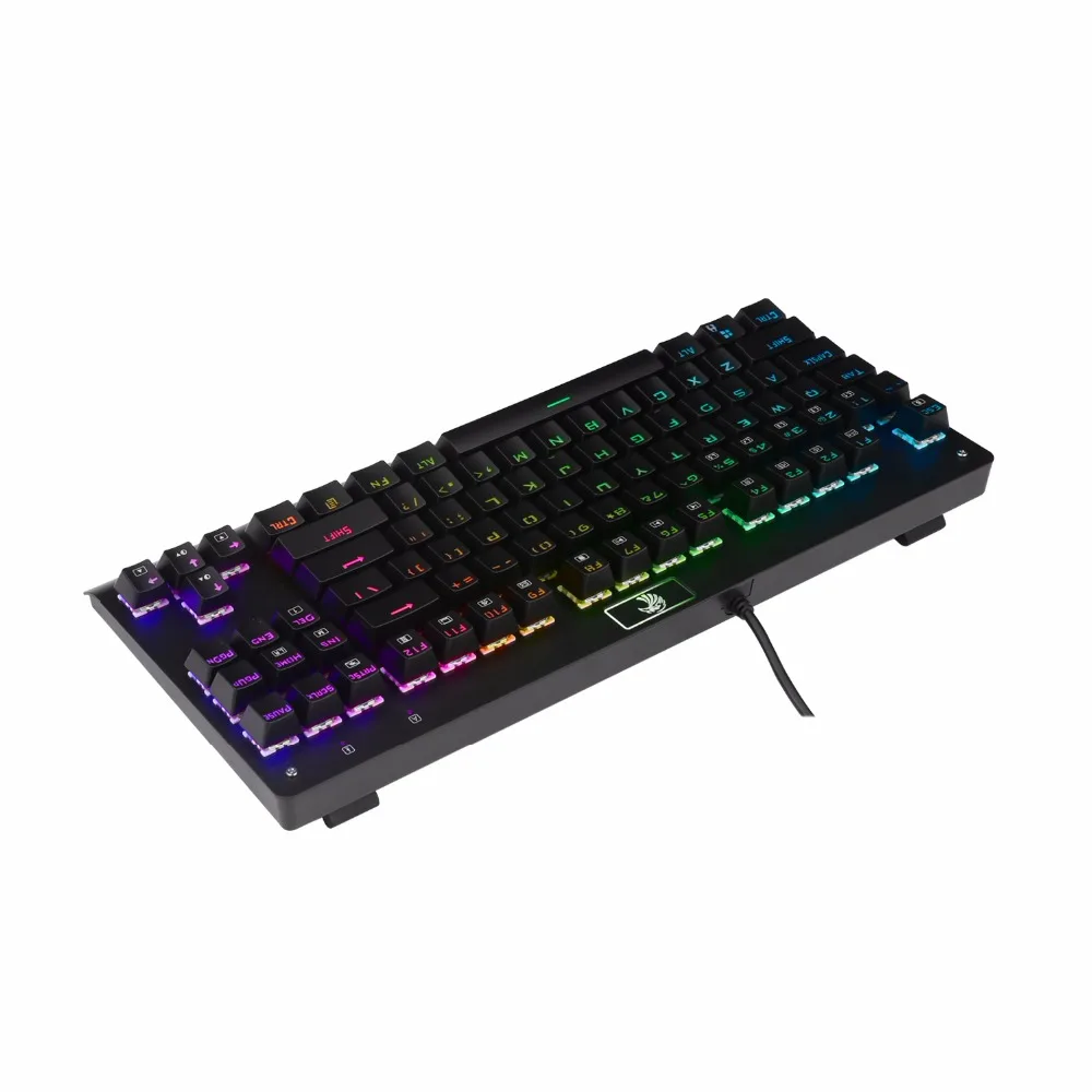 Механическая игровая клавиатура с RGB подсветкой TKL 87 клавиш тактильная для