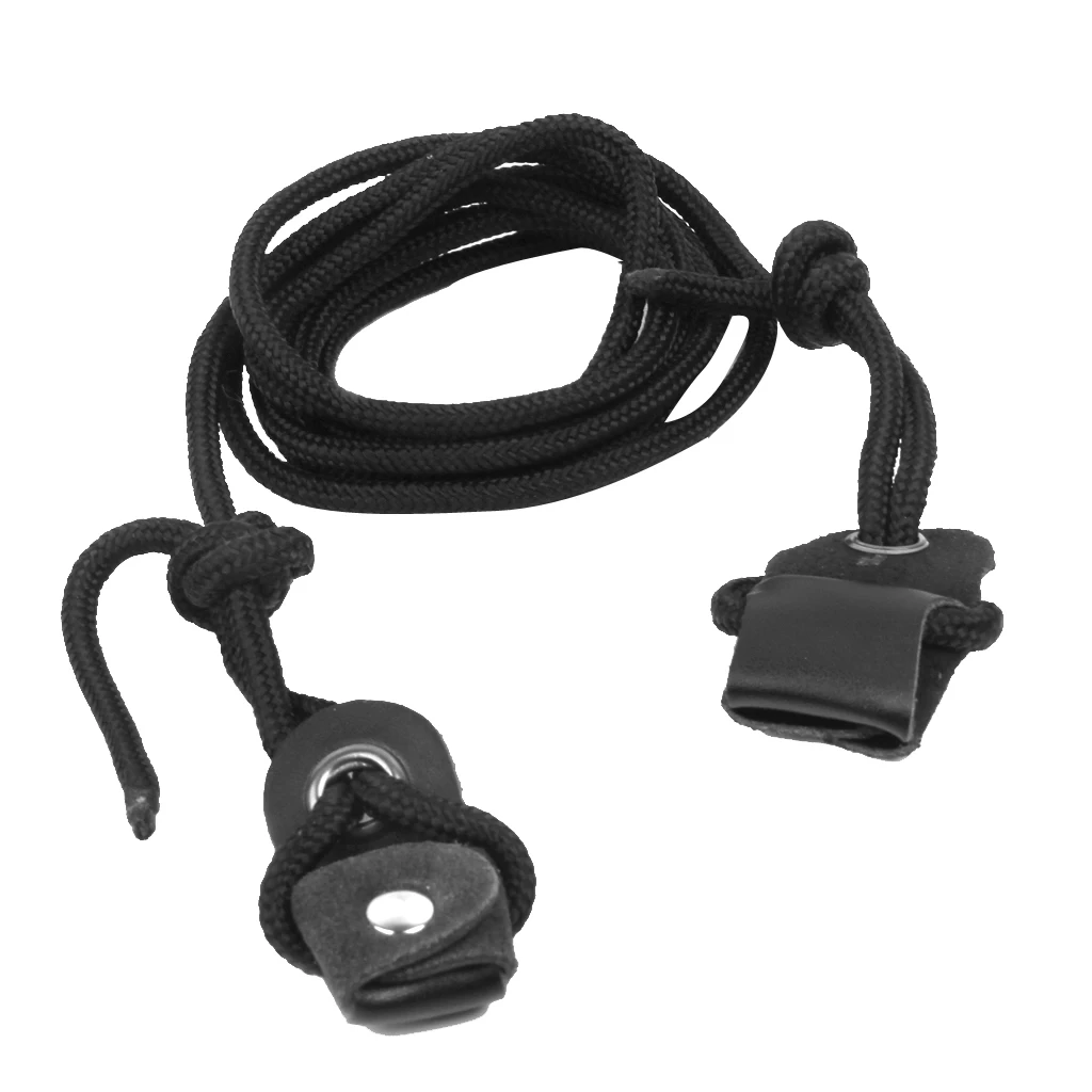 2m Black Archery Nylon Bow Stringer Bowstringer For Recurve Bow Longbow Thread - Archery Accessories String Serving Tool